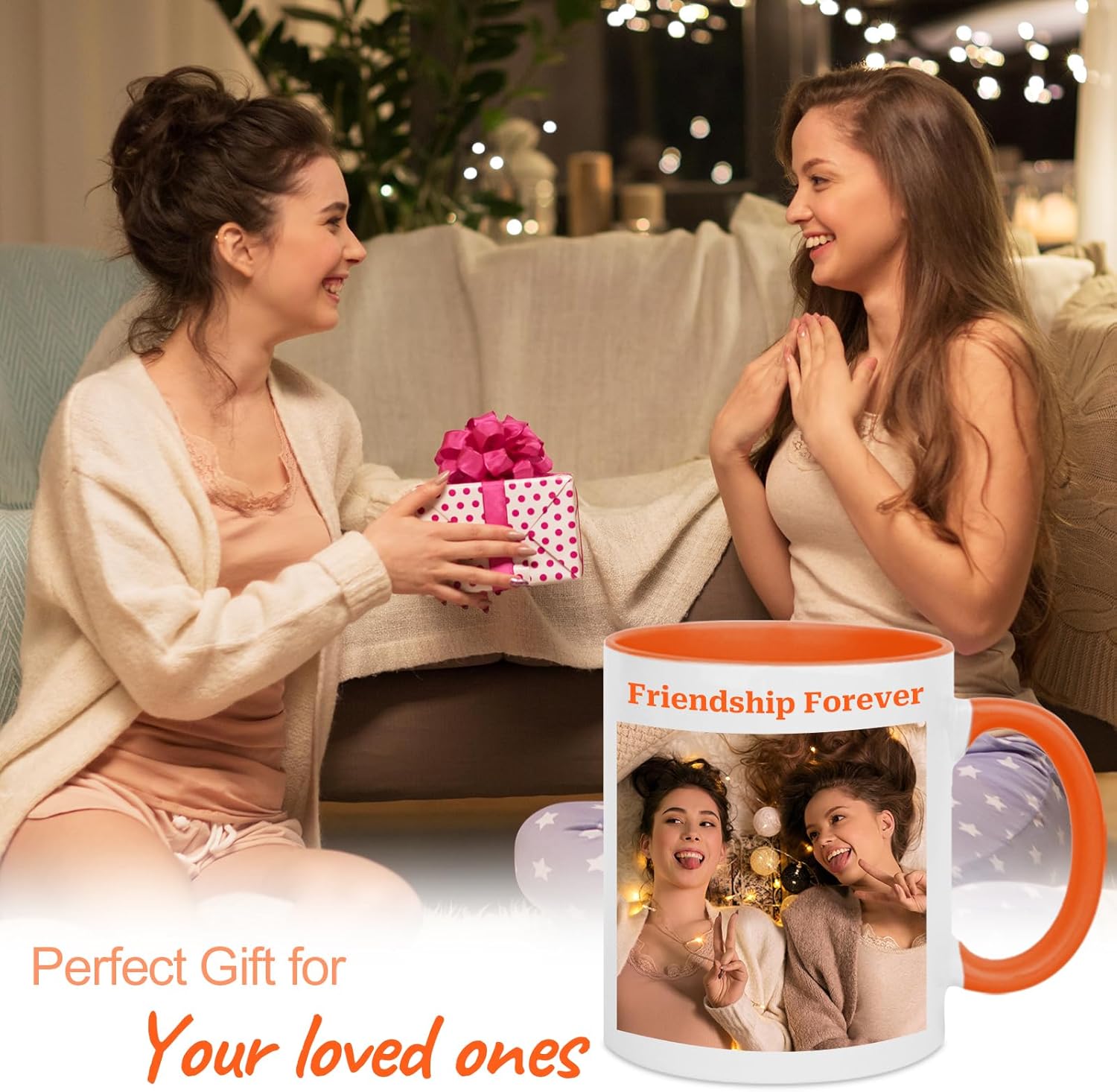 Custom Coffee Mug Personalized with Pictures Text on Both Sides, 11 oz Ceramic Photo Mug Wholesale Personalized Gifts for Women Men, Customized Photo Gifts for Birthday Anniversary - Image 5