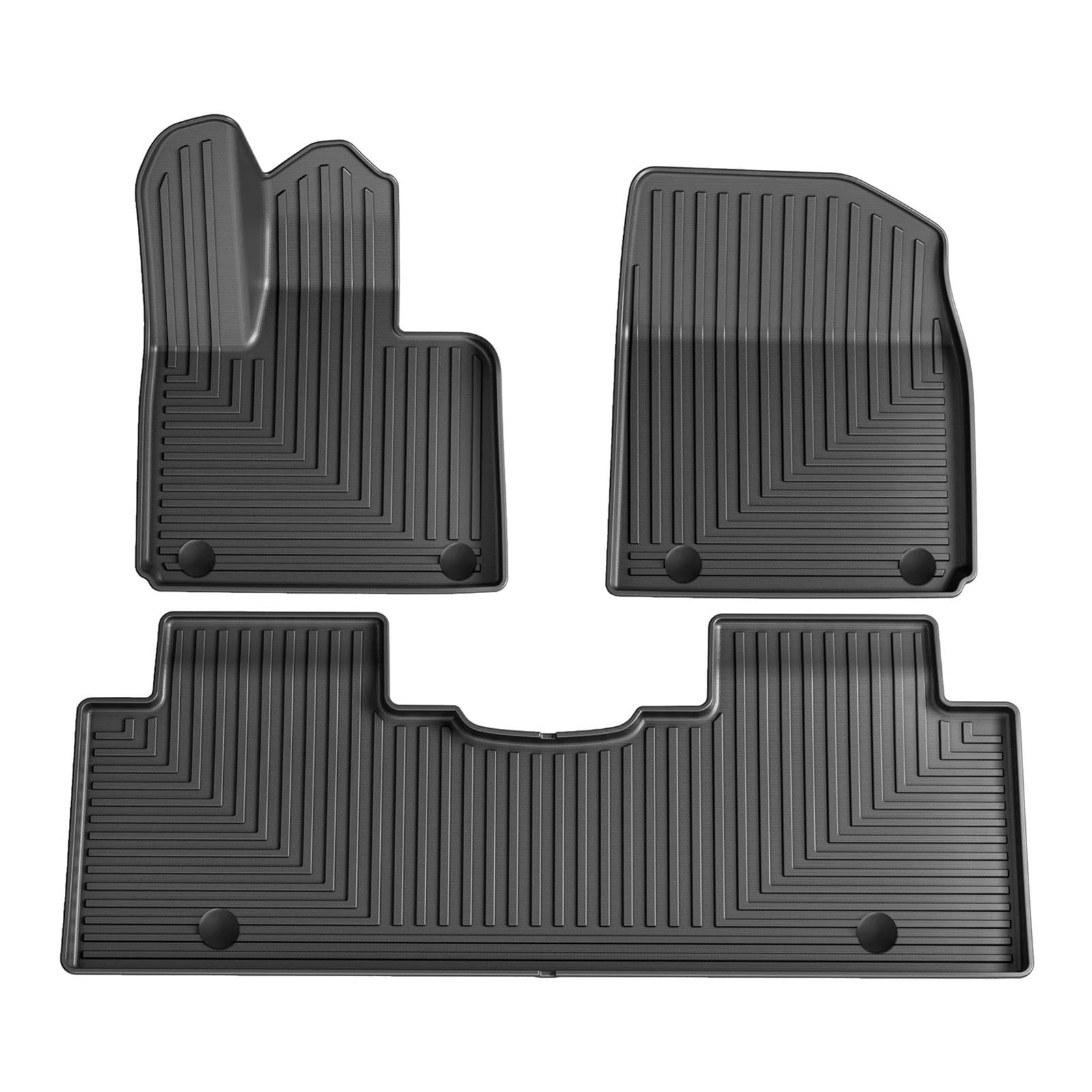 Tapis de sol pour Xpeng G9 en TPE 3D imperméable noir pour version LHD - 5
