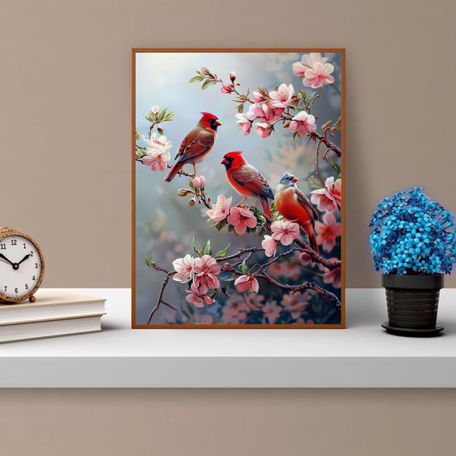 Dipingere con i Numeri Adulti uccelli, Ramo Dipingere con i Numeri Bambini DIY Kit, Set Premium con Pennelli, Decorazione Casa & Creativo Regalo di Compleanno, Attività di Tempo libero 70x95cm z-328