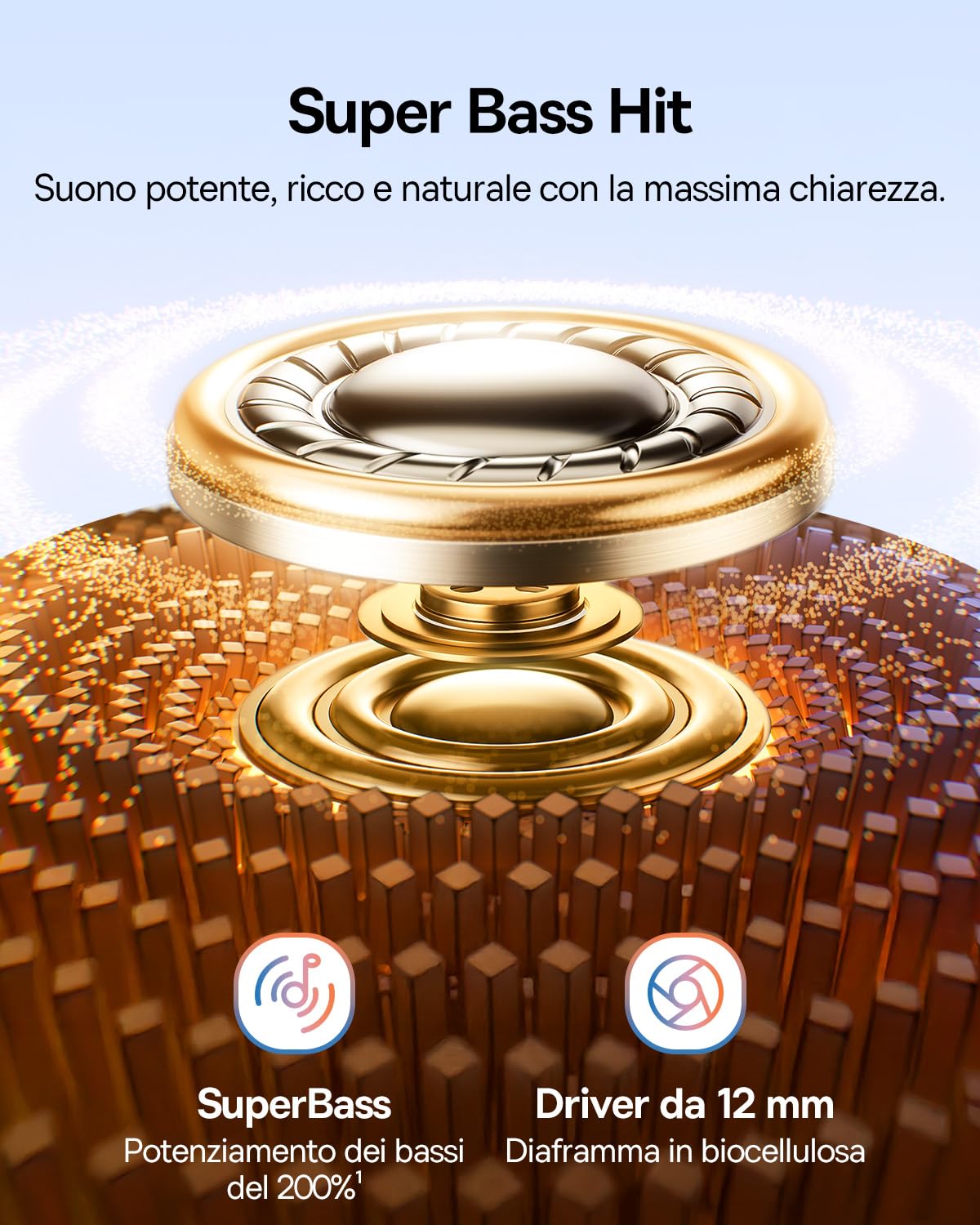 Baseus BC1 Auricolari a Orecchio Aperto, Clip per Orecchie, Suono Straordinario, Basso Adattivo, Bluetooth 6.0, Riduzione Rumore in Chiamata, IP55, 38H di Autonomia, Leggeri - Nero Interstellare