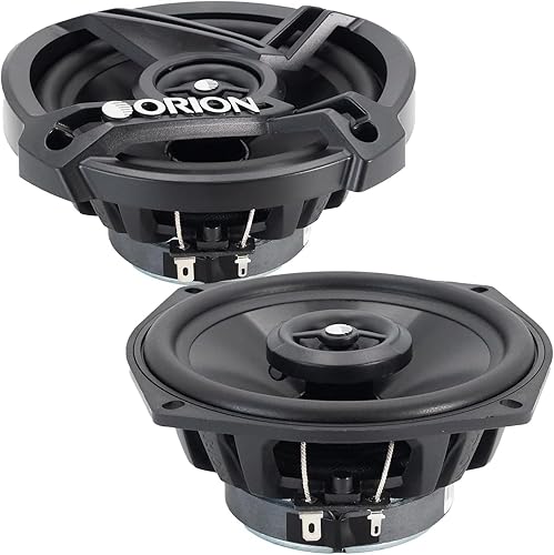 Miniatura 5 de ORION Cobalt Series CB52 - Altavoces coaxiales de 2 vías para automóvil, 200 W, 4 ohmios, rango completo, graves mejorados, cono de polipropileno y