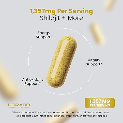 Miniatura 4 de Suplemento Shilajit para hombres y mujeres con musgo marino, Ashwagandha, Tongkat Ali, boro, zinc, PQQ, pimienta negra, magnesio, ácido fúlvico,