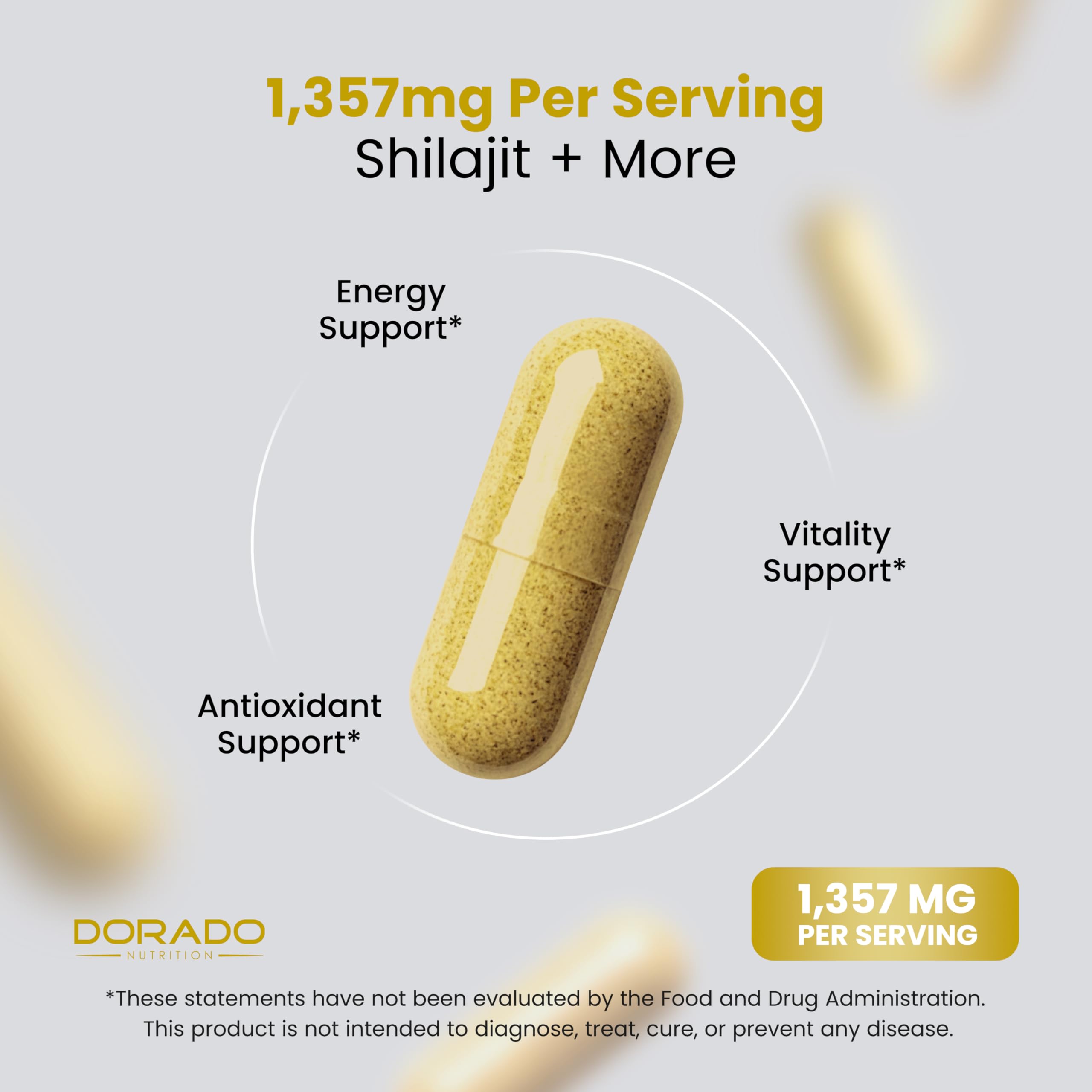 Shilajit Supplement For Men & Women with Sea Moss, Ashwagandha, Tongkat Ali, Boron, Zinc, PQQ, Black Pepper, Magnesium - Fulvic Acid - Third Party Tested, Vegan, Non-GMO - USA Made (60 Capsules) — Amazon image 4