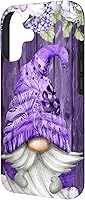 Vista 2 de Cute Purple Aesthetic Anemones Flower Pattern Lavender Gnome Case for iPhone 17