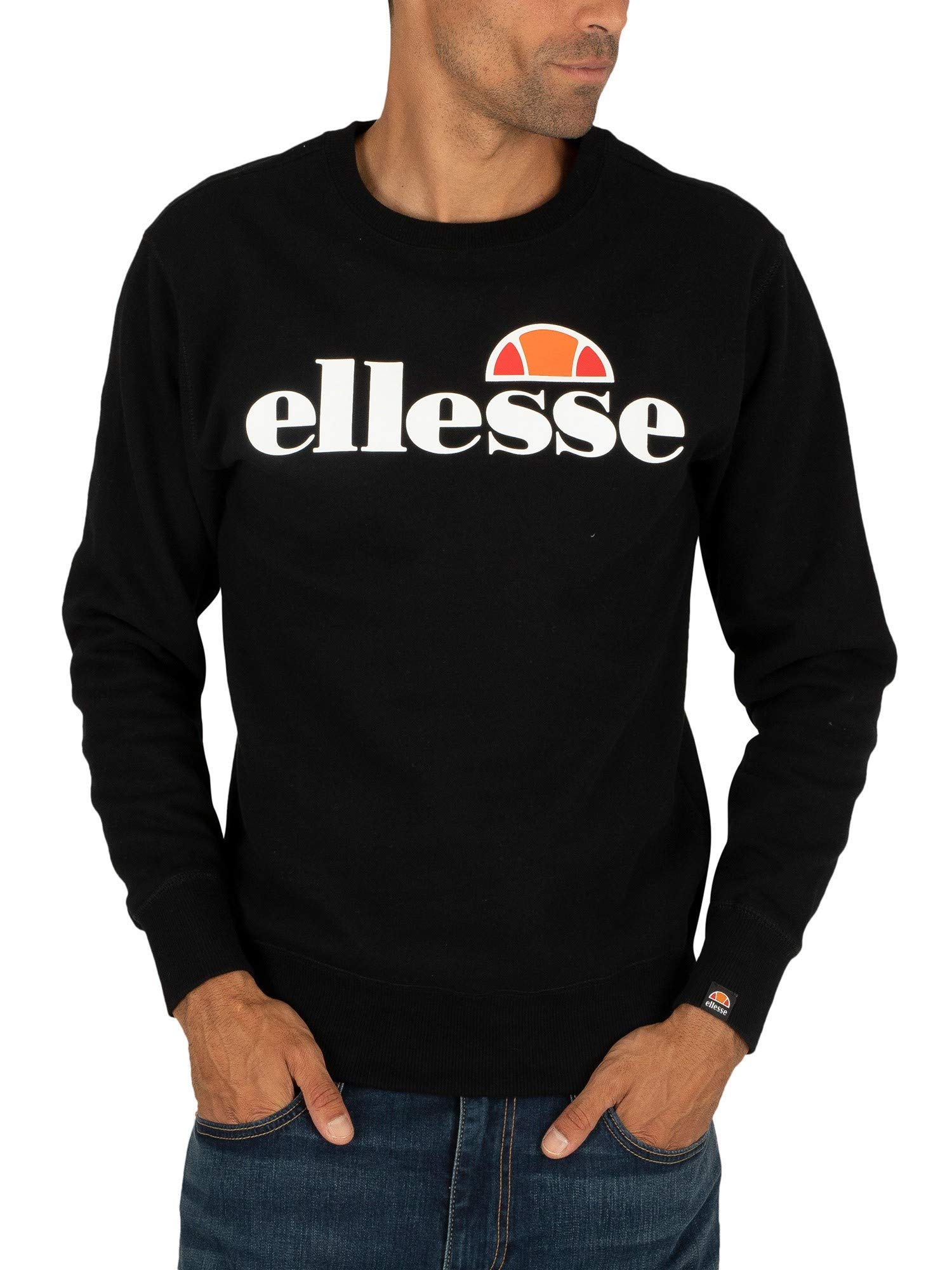 Ellesse Men's Black Sl Succiso Sweatshirt - Size: 38