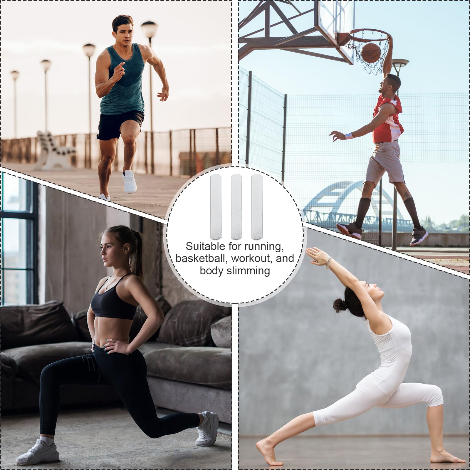 Lot de 10 plaques en acier pour musculation, poids de fitness mince