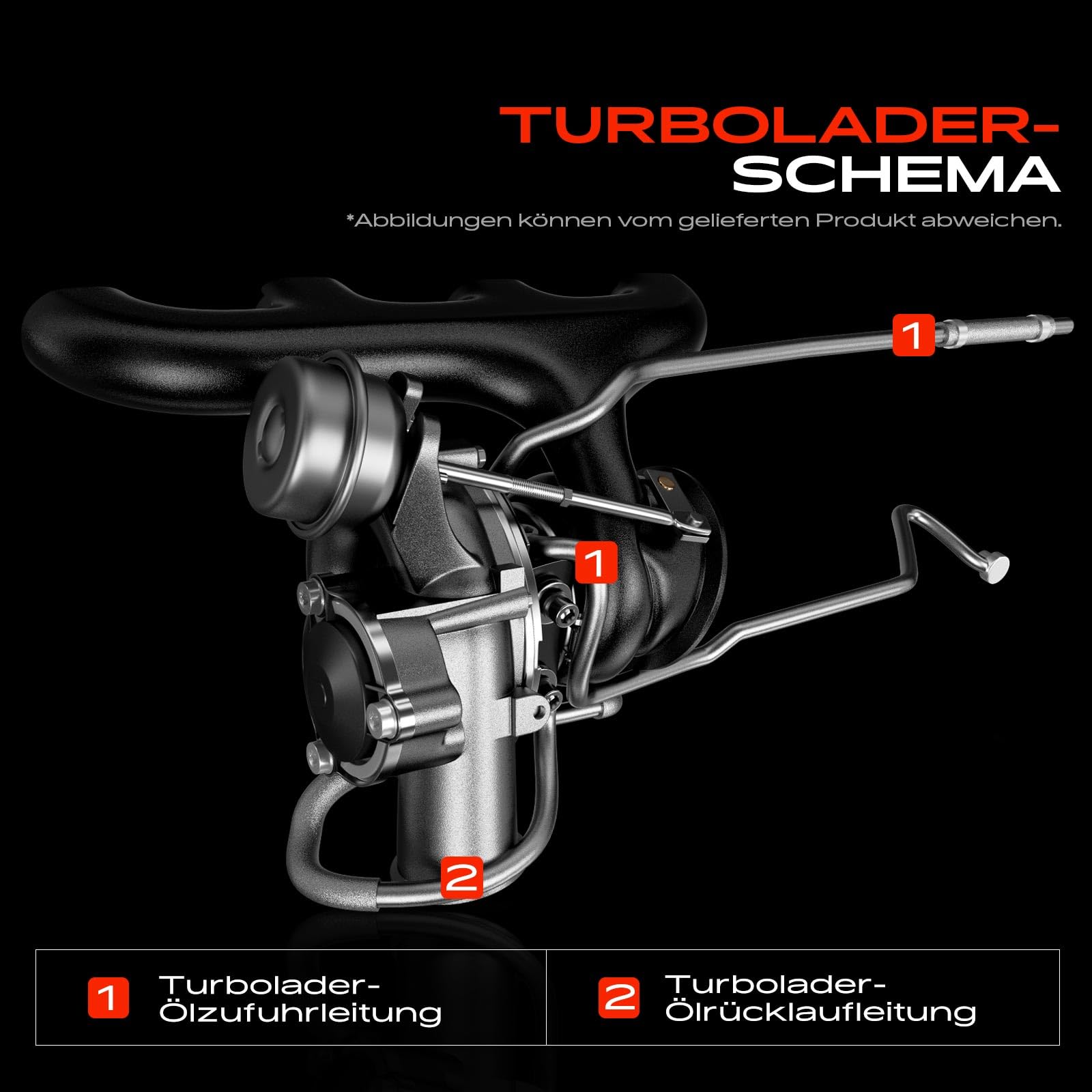 Frankberg 2x Przewód oleju do turbosprężarki Kompatybilny z M.i.n.i R56 Cooper S John Cooper Works 1.6L 2006-2013 R57 Cabriolet Cooper S 1.6L 2007-2015