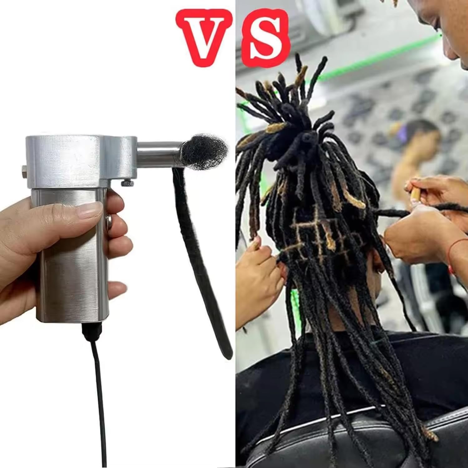 JUIIBUTT Dreadlocks Machine,Handheld Automatic Dreadlock Machine,DIY Dreadlocks,Dreadlock Machine Kit Portable,Dreadlock Maker for Locs(6/8/10/12/14/16 mm)