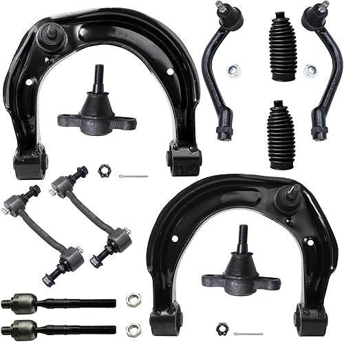 Detroit Axle - Kit de suspensión frontal de 12 piezas para Hyundai Sonata 2006-2008 Azera 2006-2007, 2 brazos de control superiores, 2 rótulas