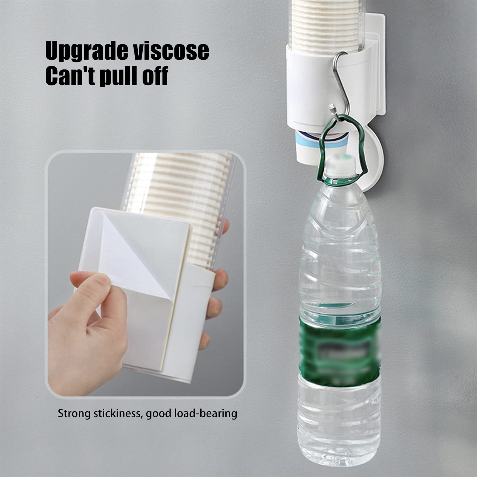 kyaoayo Becherspender, Wandmontierter Einwegbecher-Spender aus Hochwertigem, 80 Stück Pappbecher Kapazität Spender, Staubdicht Design, für Plastikbecher und Papierbecher (Schwarz)