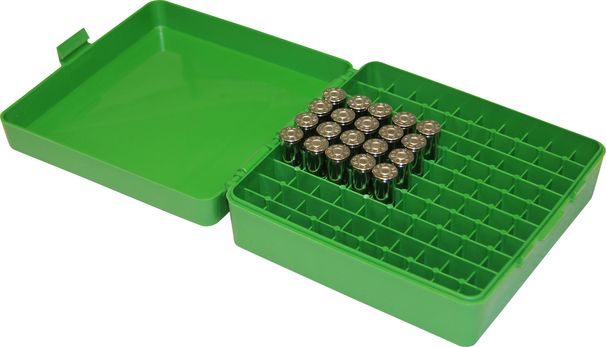MTM 100 Round Flip-Top Ammo Box 41/44 Cal (Grün), Ansicht 2