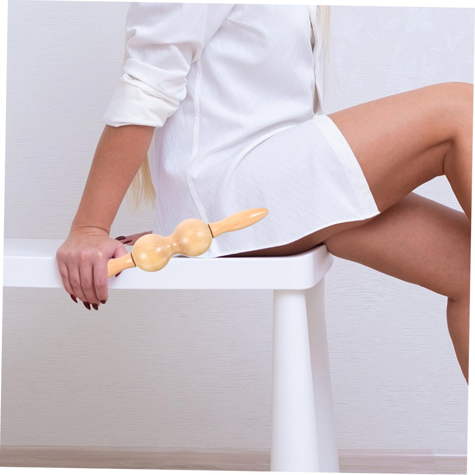 Masajeador Corporal Profesional de Madera Natural Herramienta de Masaje para Pies y Espalda Estimulador de Puntos de Acupuntura Duradero y Seguro para Uso Doméstico y Profesional