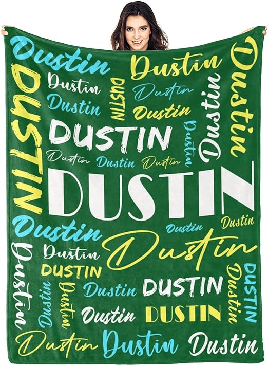 Personalized Blankets for Kids with Names Customized Blankets with Name for Adult Custom Blanket Gift for Birthday Christmas Valentines Day Gift