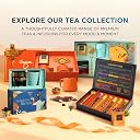 CHAYAM Luxury Assorted Tea Gift Set with Brass Infuser | Wellness Gift Box with 6 Flavours in Glass Tubes, 100G | Chamomile, Lavender Vanilla, Spearmint, Turmeric, Cinnamon, Himalayan Green Tea | Gift for Corporate Gifting, House Warming, Birthdays, Anniversaries gallery image