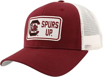 ZHATS NCAA Unisex-Adult NCAA Officially Licensed Snapback Hat Big Rig Patch White Team Color Defer