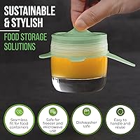 Vista 35 de Tapas elásticas de silicona reutilizables para almacenamiento de alimentos en el refrigerador, fundas elásticas resistentes al calor, tazas, latas