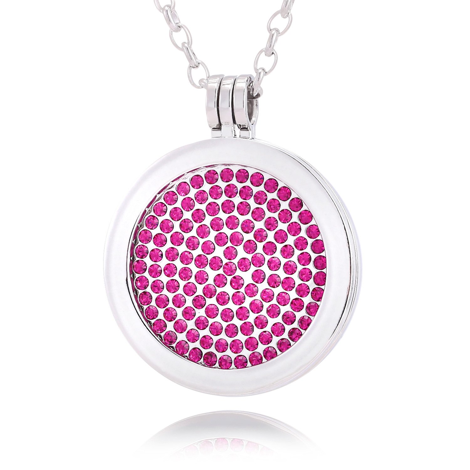 Morella Mujeres Collar 70 cm Acero Inoxidable y Colgante Amuleto Coin 33 mm en Bolsa para Joyas — view 18