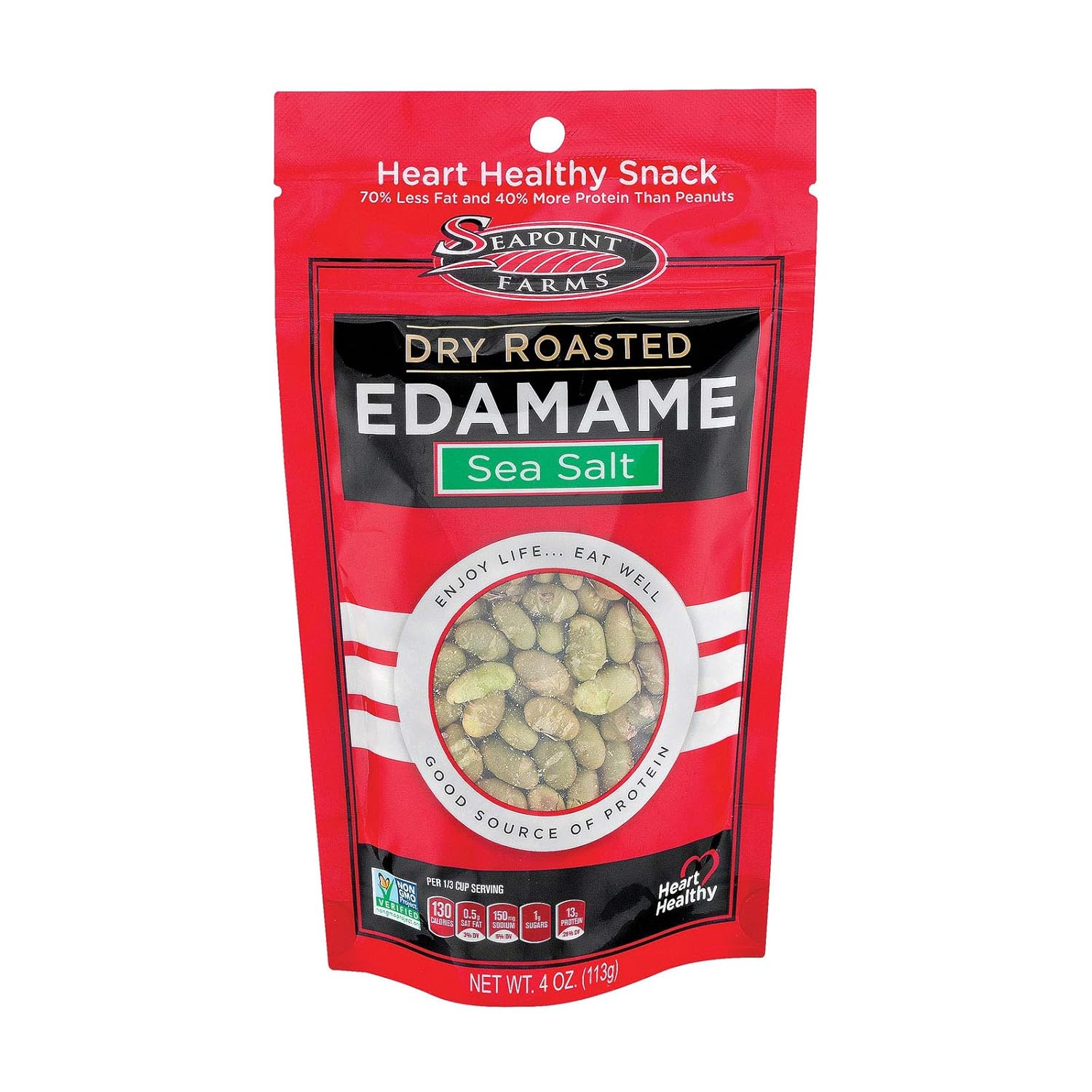 Seapoint Farms Lightly Salted Dry Roasted Edamame, 4 Ounce - 108 per case