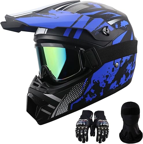 Casco de motocicleta de motocross de cara completa para deportes al aire libre, carreras todoterreno, bicicleta de montaña, hombres y mujeres, casco