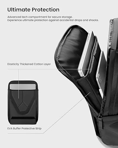 Miniatura 5 de tomtoc Mochila para laptop 20L Techpack Workpack diseñada para viajes profesionales de negocios, mochila City EDC para laptop MacBook Pro de 16