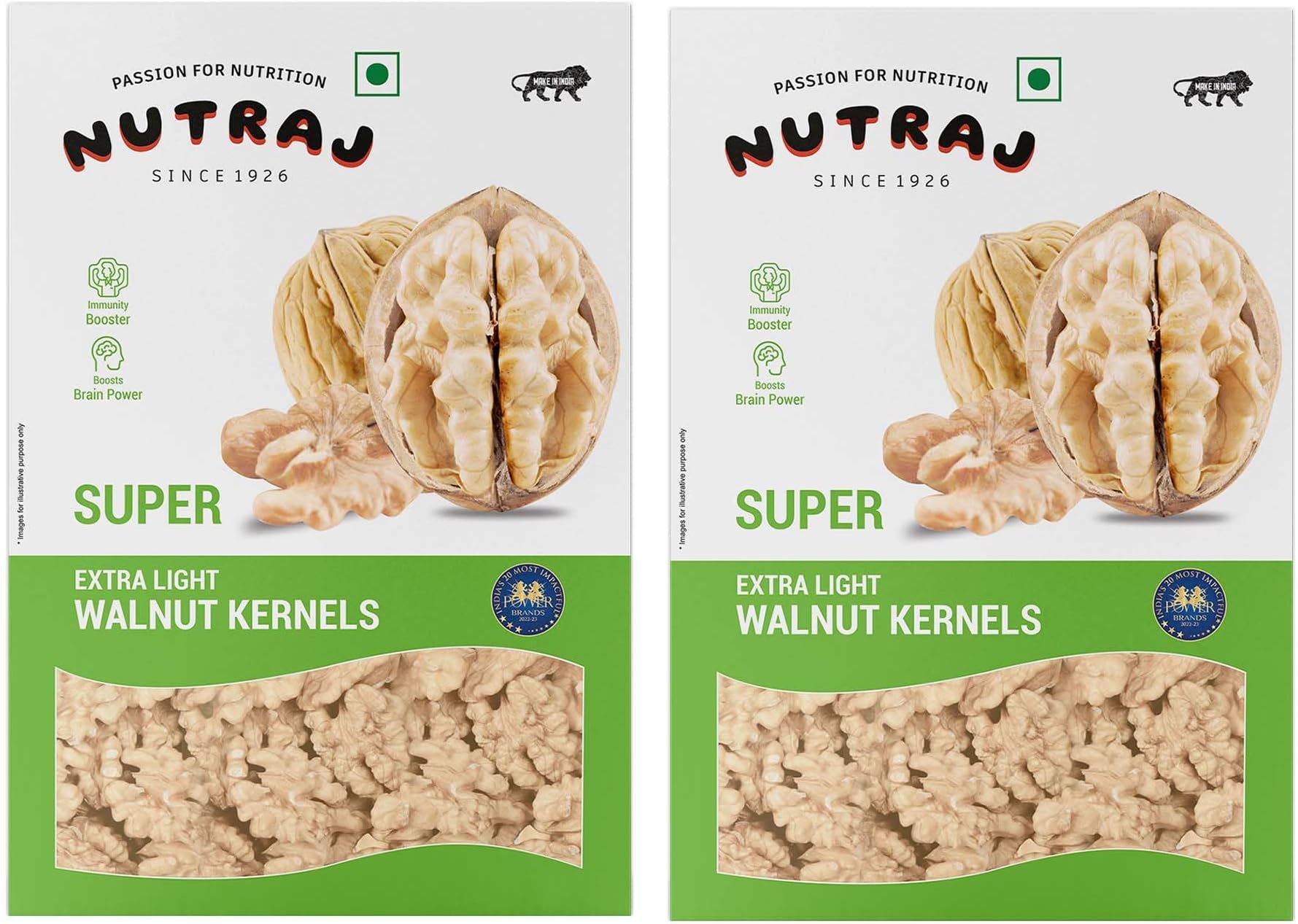 Nutraj - Super Walnut Kernels - 250G (Pack of 2) Pure Without Shell Broken Walnut Kernels | Bakers Pride | Akhrot Giri Dry Fruit|