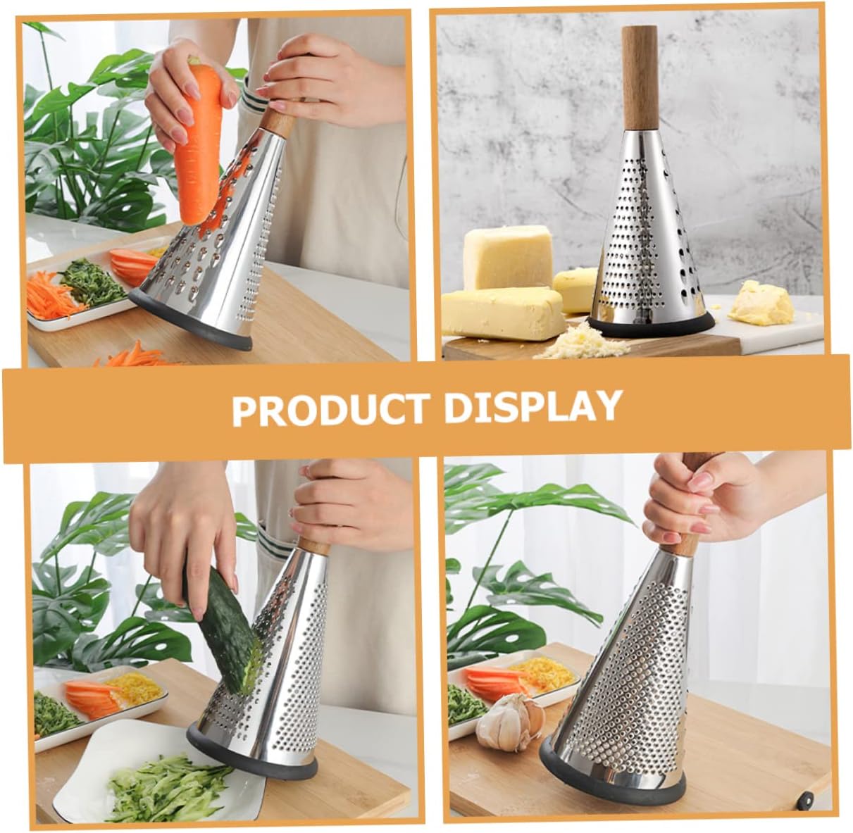Kitchen Grater Kitchen Cheese Grater Vegetable Stripper Kitchen Slicer Kitchen Essentials Vegetables Grater Cucumber Slicer Restaurant Cheese Grater Household Spiralizer Wood
