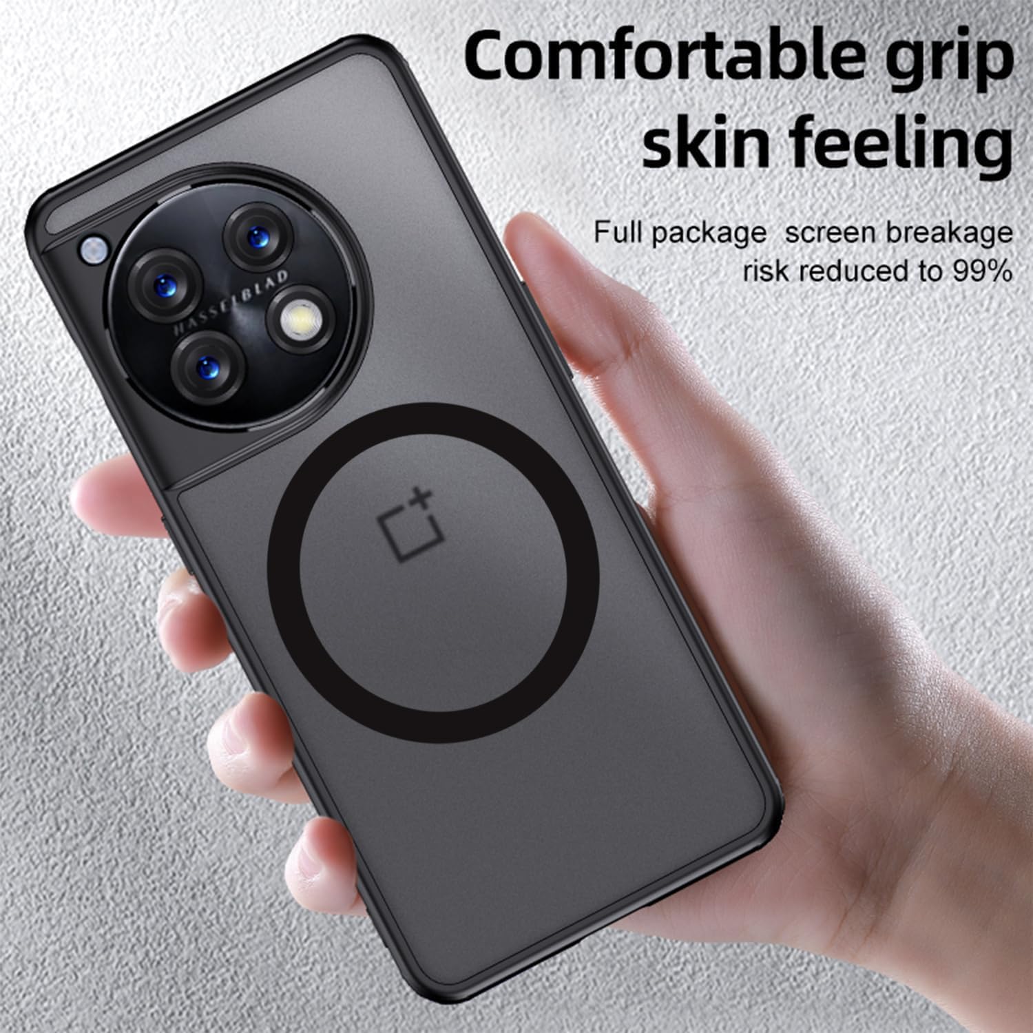 Ringke Fusion-X [Compatible With MagSafe] Designed For OnePlus 13 Case, Augmented Bumper Clear Hard Back Rugged Shockproof Protective Phone Cover - Magnetic Black - Tamaño OnePlus 13 | Guatemala - View #7