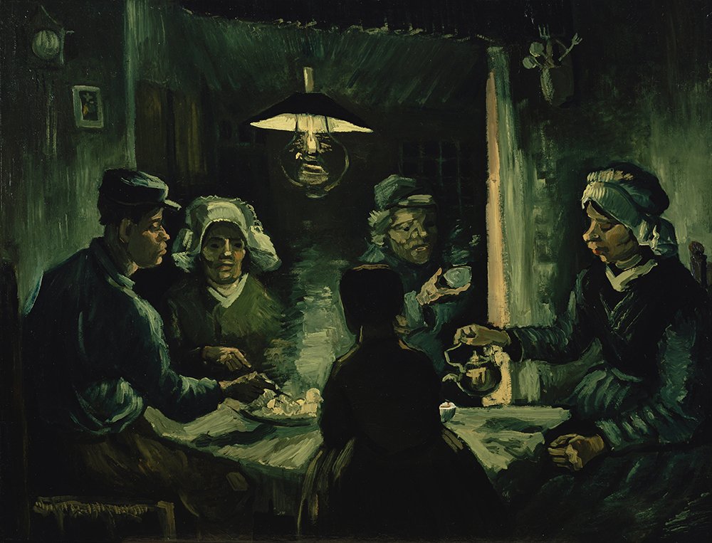 Van Gogh The Potato Eaters affiche grand format pour une ambiance artistique et intime
