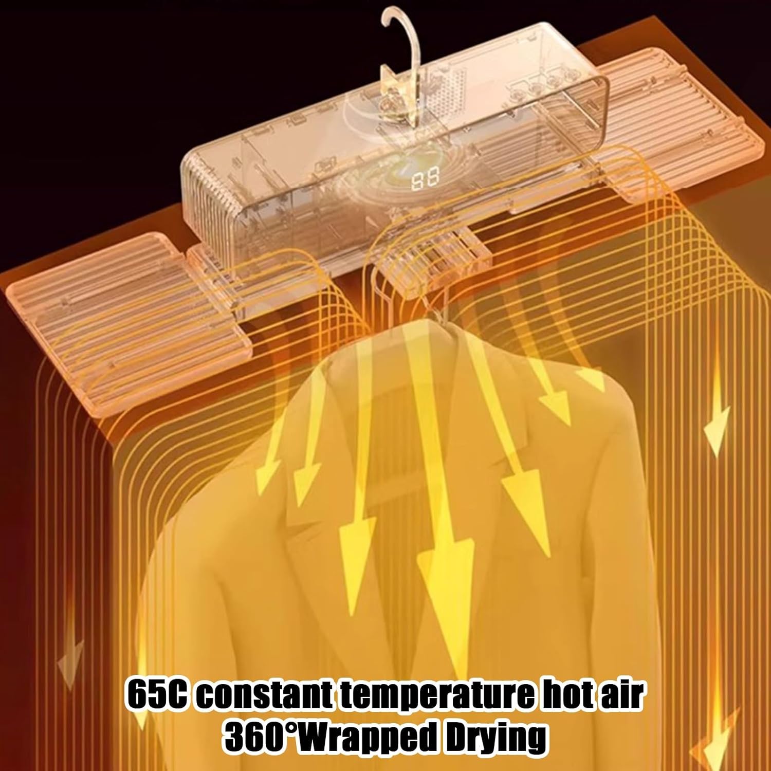 Portable Dryer 850W Small Foldable Dryer,Travelling Clothes Dryer Folding Clothes Dryer,Suitable for Home, Laundry, Apartment and Caravan