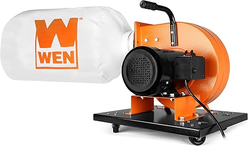 Miniatura 2 de WEN DC3474 - Colector de polvo rodante de 7.4 amperios con motor de inducción, bolsa de 15 galones y soporte de pared opcional, color negro y