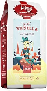Joffrey's Coffee - French Vanilla, Flavored Coffee, Artisan Medium Roast, Arabica Beans, Vanilla Custard & Caramel Flavor, Gluten-Free, No Sugar (Ground, 16 oz)