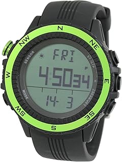 LAD WEATHER Altimeter Watch Barometer Digital Compass Thermometer Weather Monitor Climbing Trekking Camping Hiking Outdoor (Green/Grey)