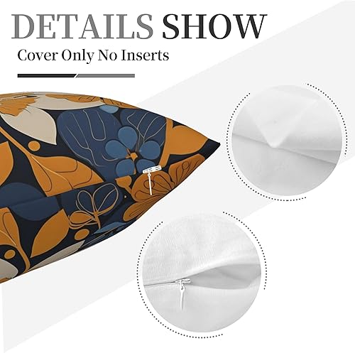 Miniatura 8 de Fundas de almohada de flores azul marino, fundas de cojín geométricas modernas, fundas de almohada decorativas para el hogar, fundas de almohada