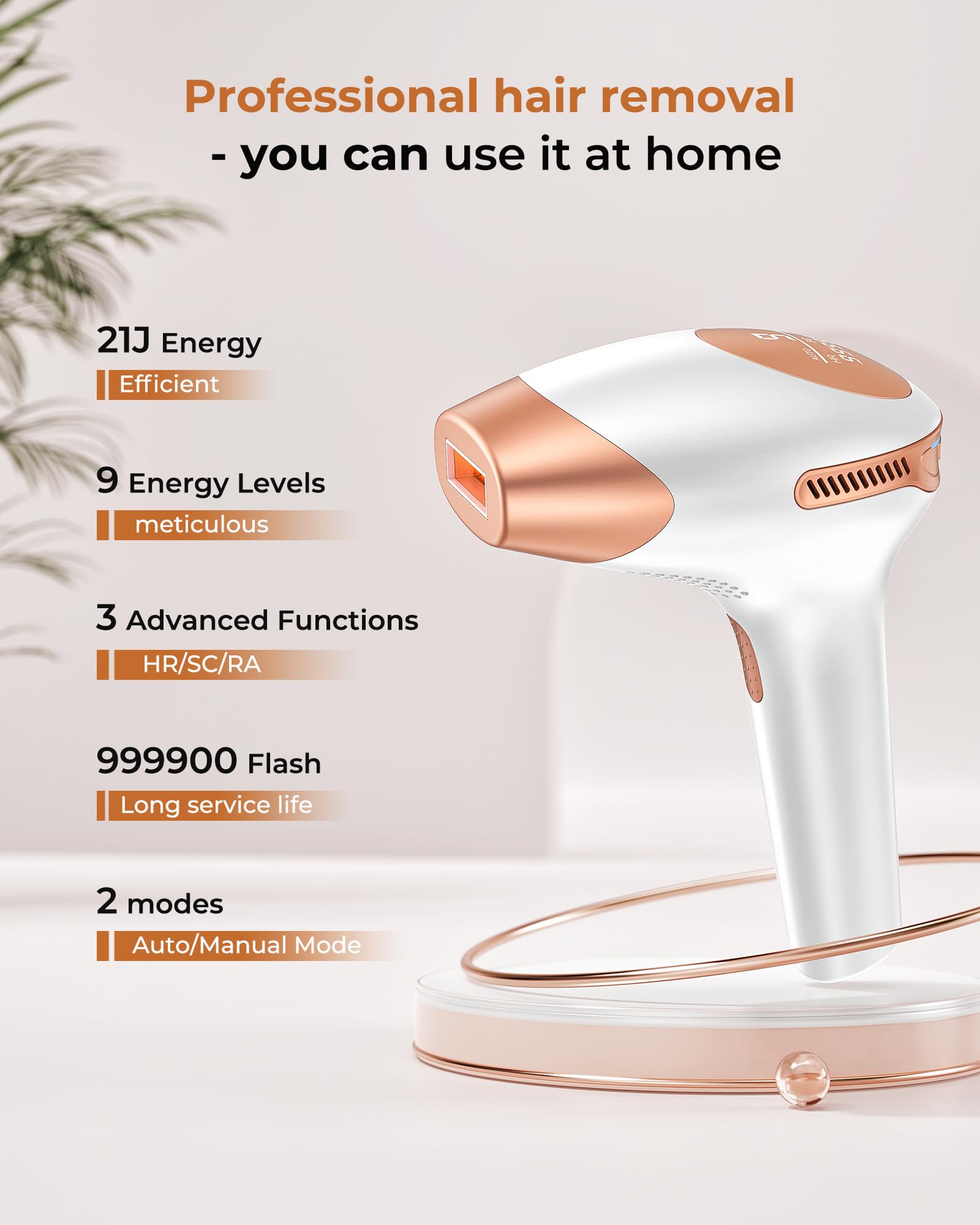 21J Depiladora Laser con 3 Funciones, IPL Depiladora de Luz Pulsada 9 Niveles Energía, 600-1200 nm Luz Roja, Máquina Laser Depilación Casa para Mujer Hombre, Rostro Bikini Axilas Cara Cuerpo