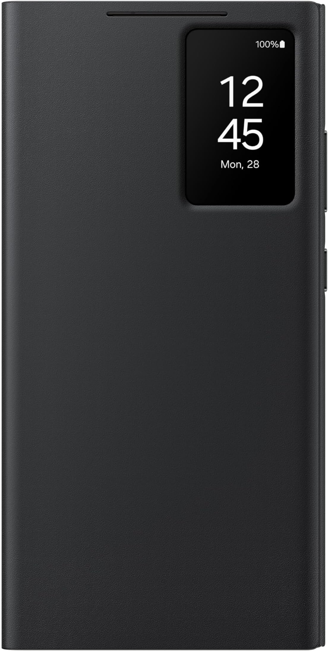 Samsung Galaxy S24 Ultra S-View Wallet Phone Case, Protective Cover with Smart Small Screen View, Finger Tap Control, Slim Design, Card Holder Pocket, US Version, EF-ZS928CBEGUS, Black