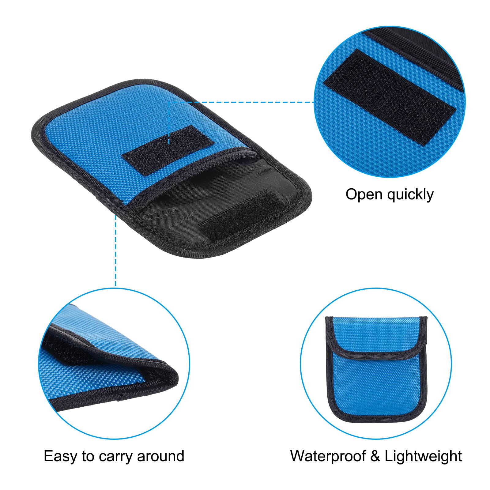 PATIKIL Botier Filtre Appareil Photo, Pochette Impermeable Antipoussire, Bleu, 58 mm