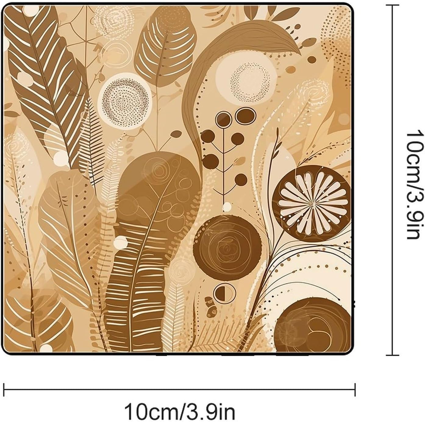 Beige and Brown Music Refrigerator Sticker image 2