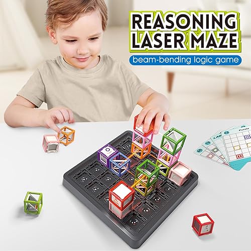 Miniatura 2 de VkotaVkoty Juego de razonamiento de laberinto láser 2026, juguetes STEM para edades de 8 a 13 años con más de 60 desafíos, juegos de mesa para niños
