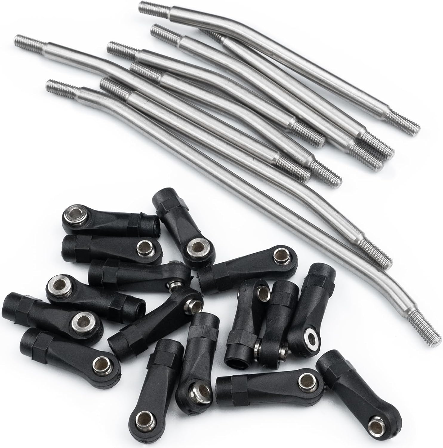 Stainless Steels RC Car Links Rod Ends Linkage for Element Enduro Ecto Trail 1/10th RC Crawler Car Upgrade Parts