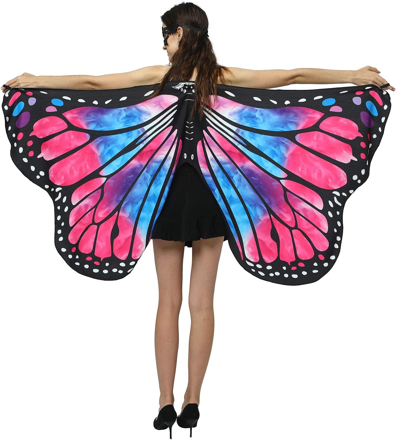 Ypser Halloween Party Wings Shawl for Women Fairy Ladies Costume Cape