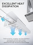 NODOCA No Drill Under Desk Cable Management Tray, 35cm Wire Management, Punch-Free Clamp on, Newest Metal Cable Tray, Wire Organizer Under Desk, Under Desk Basket for Office and Home, White