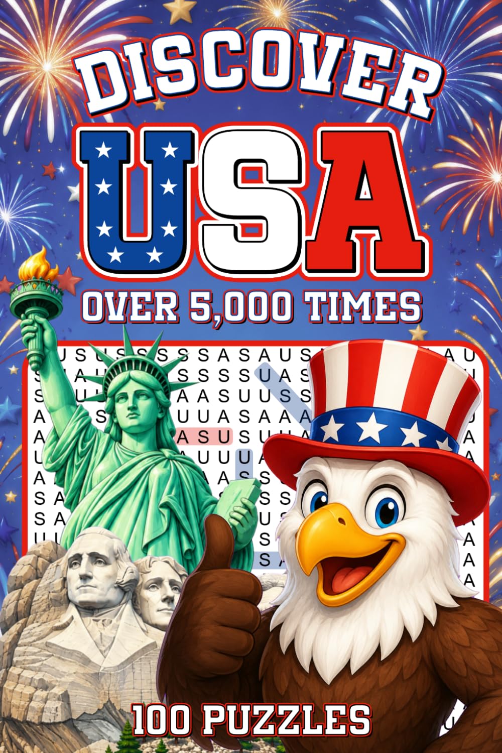Discover USA Over 5000 Times: 100 Word Search Puzzles