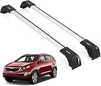 Vista 26 de ERKUL Barras transversales de techo resistentes para Kia Sportage 2011-2016 Barras transversales de aluminio Aero mejoradas con sistema