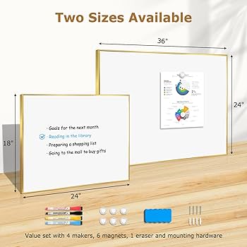 Microsoft - 【ホワイトゴールド385】 Amazon.com : QUEENLINK Magnetic Whiteboard, 24