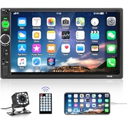 Pantalla Mercedes Vito CAMECHO Double DIN Car Stereo with Bluetooth 7 Inch Touch Screen Car Radio with Mirror Link MP5 Car Multimedia EQ FM Radio 2 DIN Car Player Receiver USB/AUX in/SD Backup Camera Remote Control