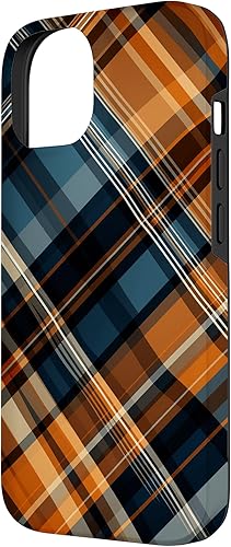 Miniatura 5 de Funda para iPhone 1212 Pro Navy Black and Orange Plaid Halloween Otoño Calabazas