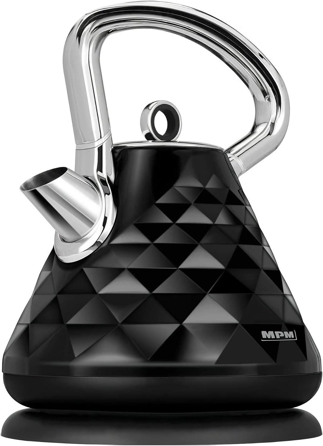 MPM MCZ-98 Hervidor de Agua Eléctrico 1,7 litros, Diseño Moderno, Recipiente Acero Inoxidable, sin BPA, Apagado Automático, Inalámbrico 360º sin Cable, 3000W, Negro, Metal