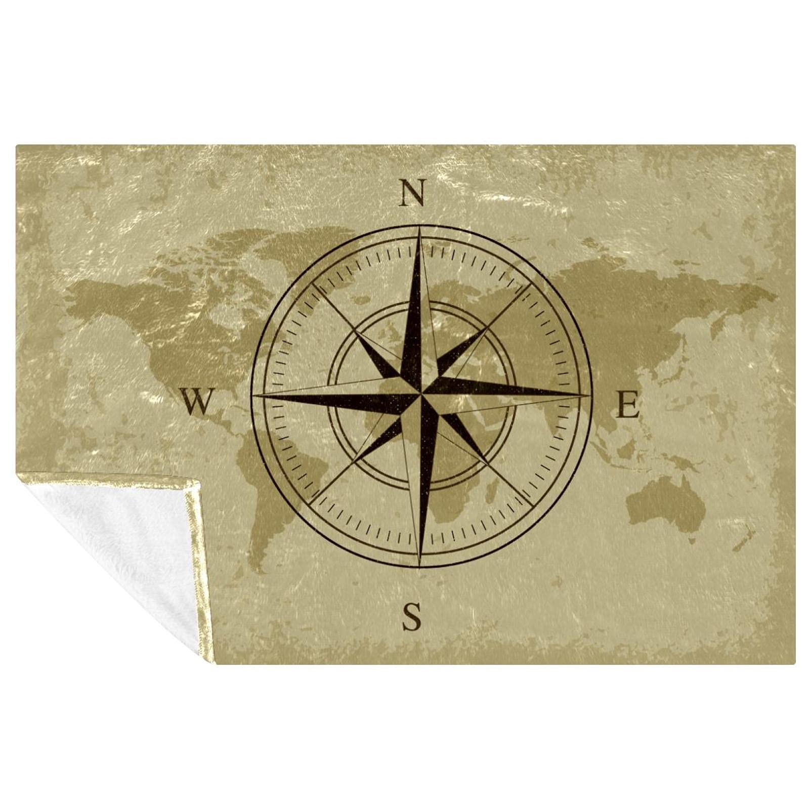 Couverture polaire marine chaude et douce haut de gamme motif nautique
