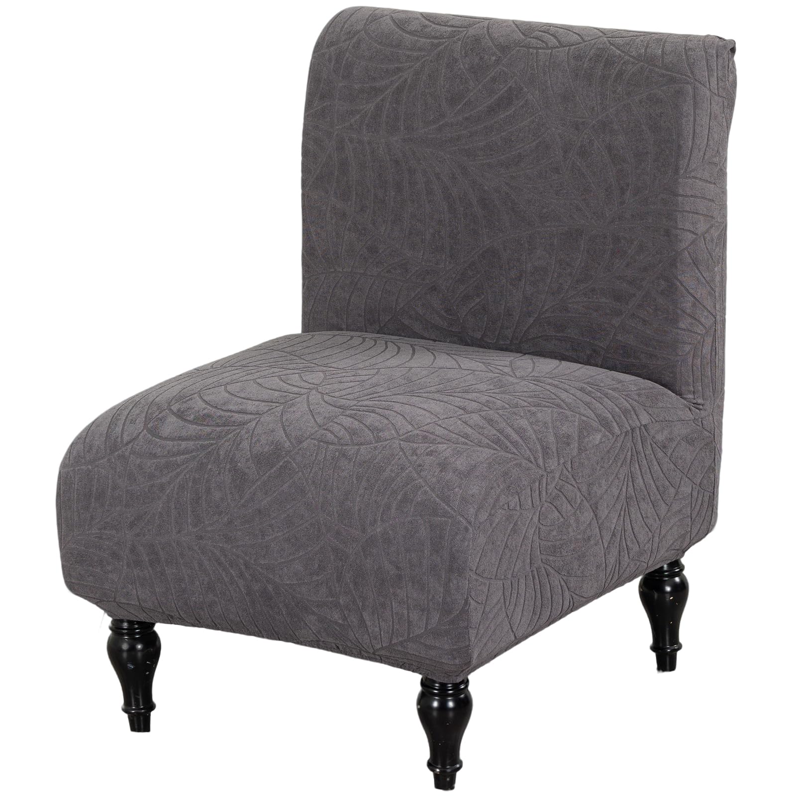Armless Accent Chair Cover Slipcover for Living Room,Dark Grey