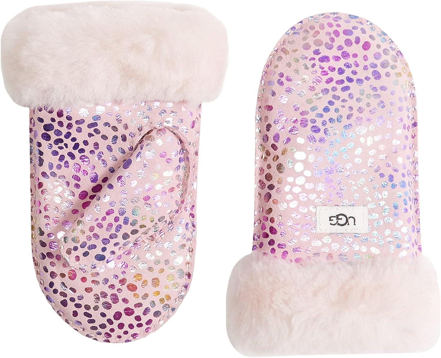 UGG Girl's Sparklet Dot Water Resistant Sheepskin Mitten (Toddler/Little Kids): Clothing, Shoes & Jewelry